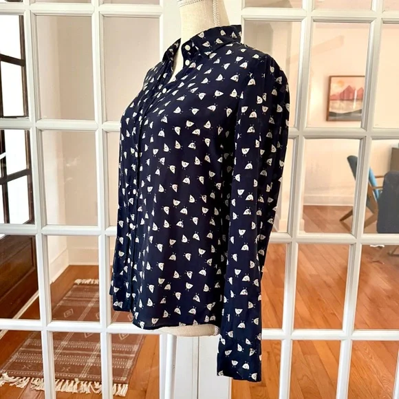 J. Crew French Hen Silk Blouse - Picture 5 of 11